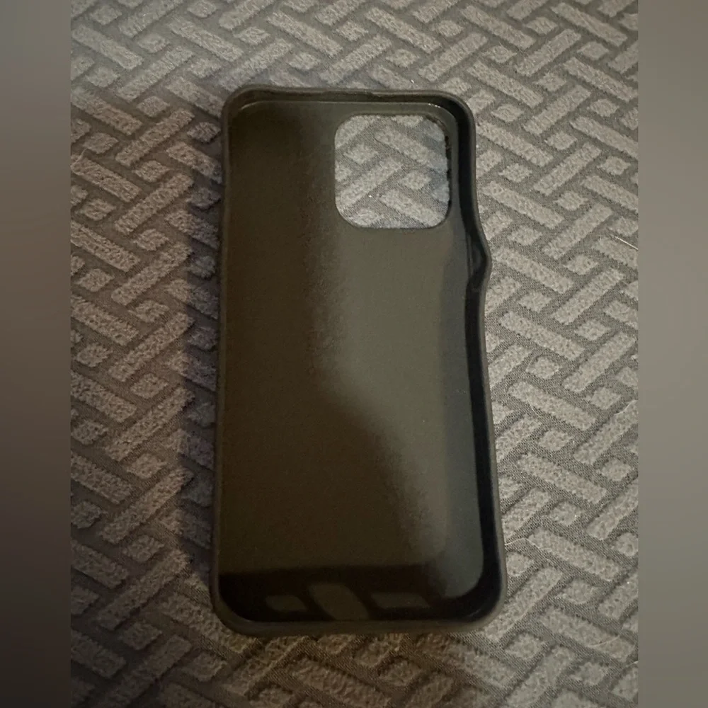 Black silicone iced coffee iPhone 14 Pro Max phone case new